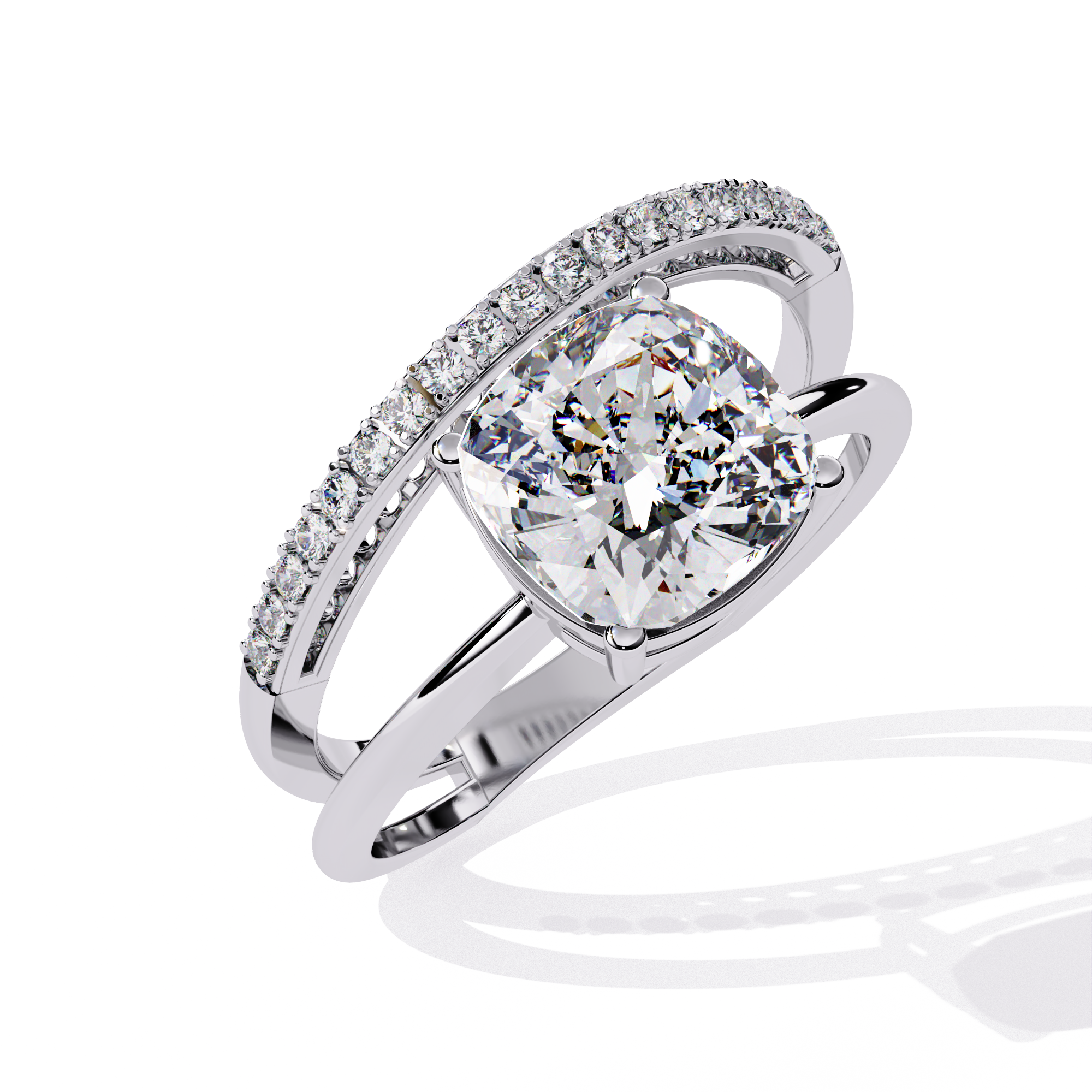 Solitairekart 2.41ct Classic Hidden Halo Natural Diamond Ring-H Color, VS1 Clarity